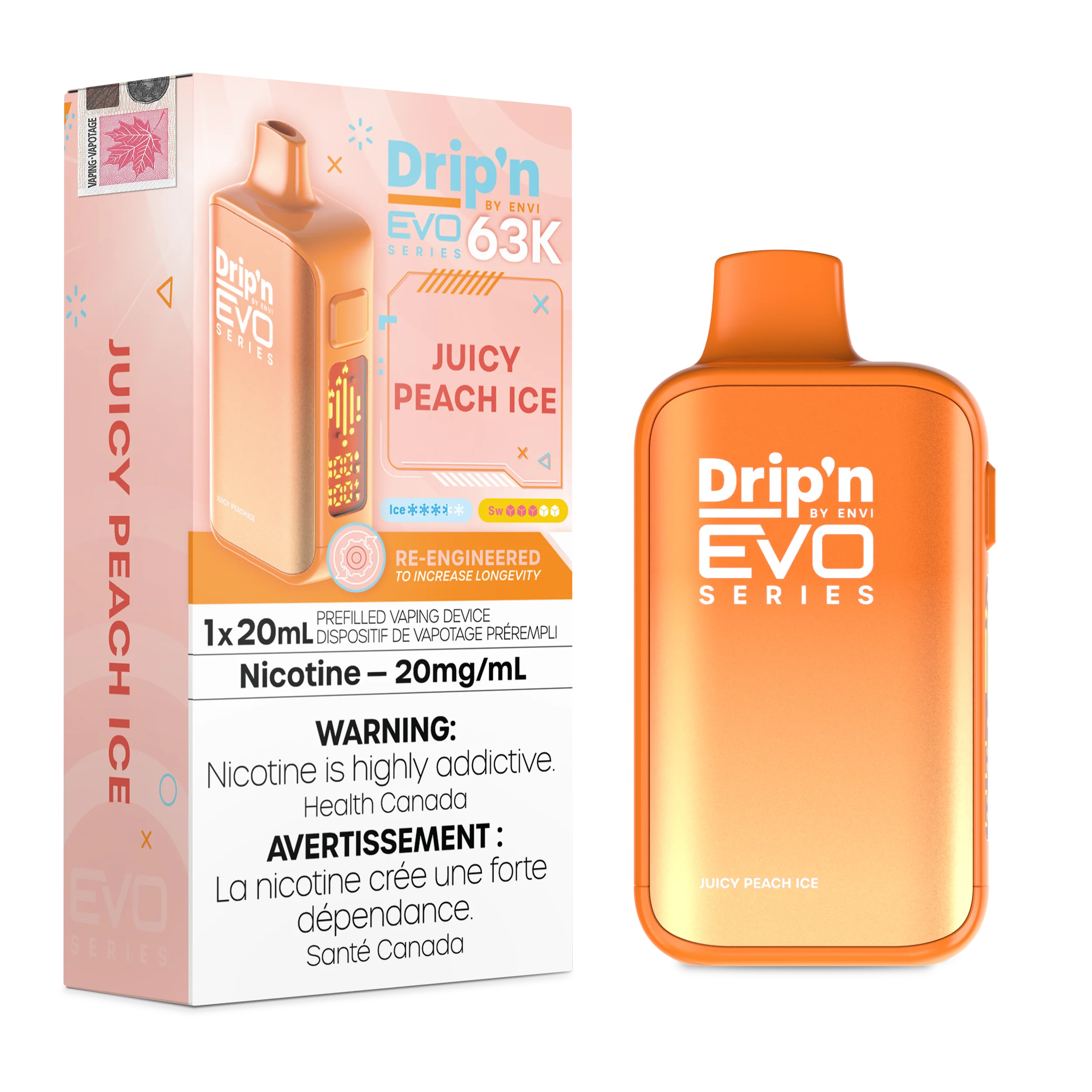 Drip'n EVO 63K - Juicy Peach Ice