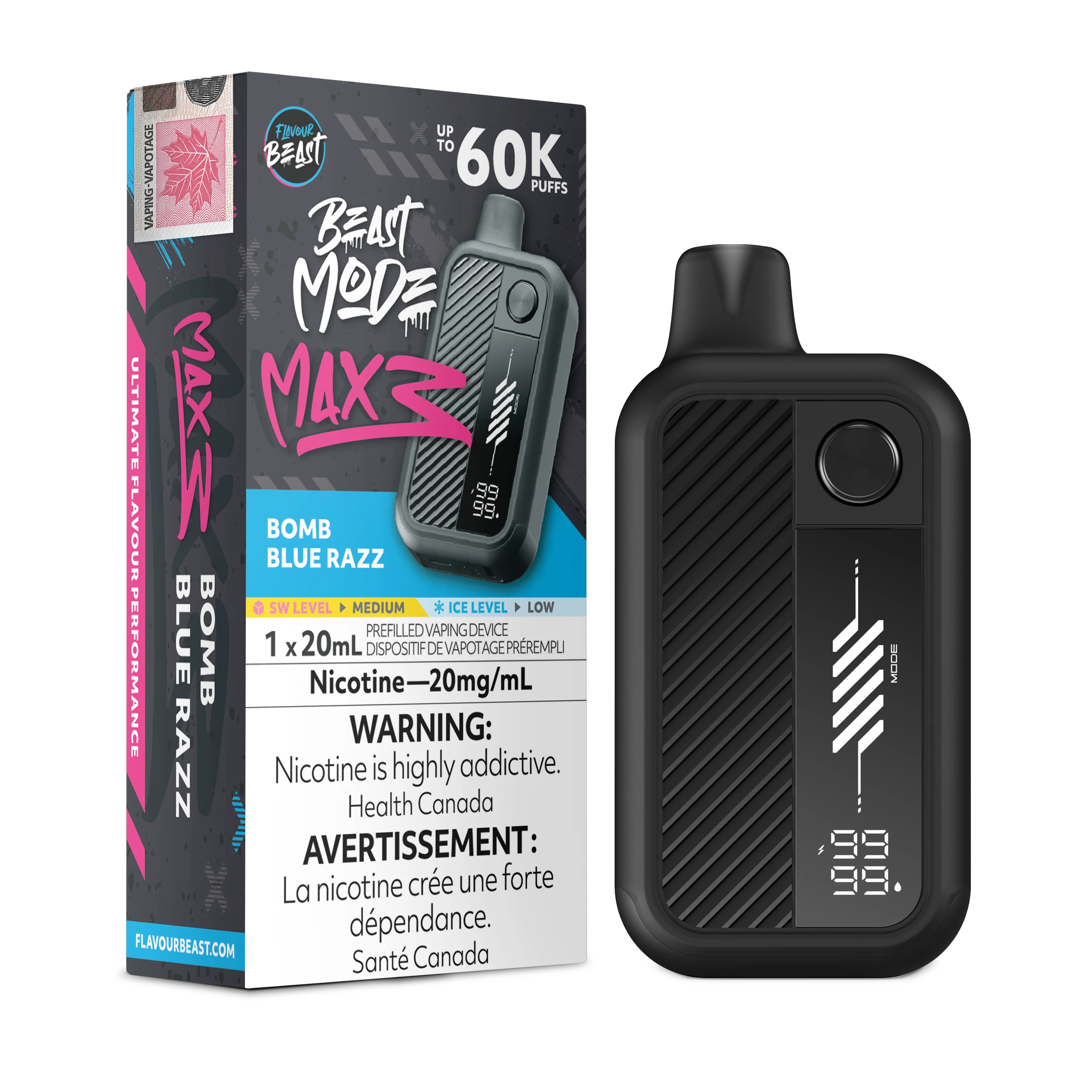 Flavour Beast Beast Mode Max 3 - Bomb Blue Razz