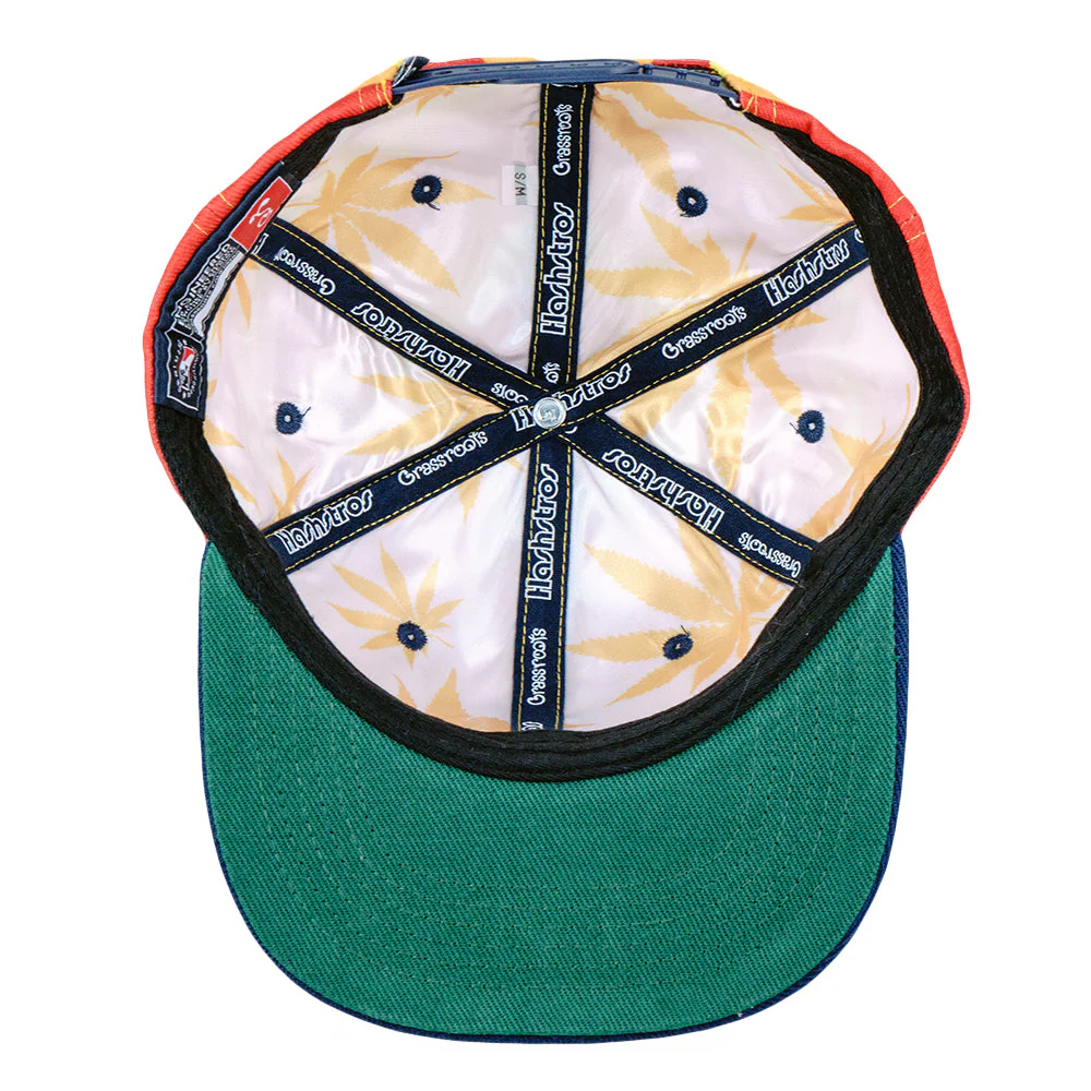 Grassroots - Hashstros Orange Striped Snapback Hat - Image 2