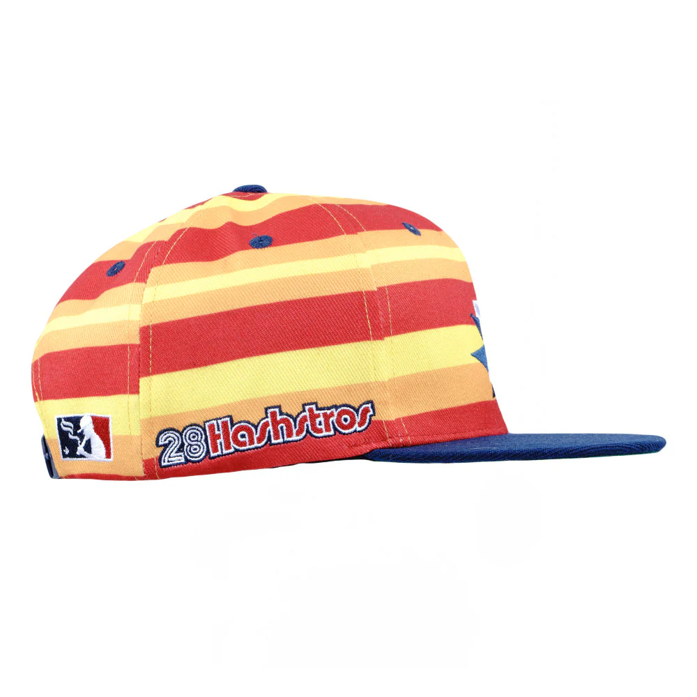 Grassroots - Hashstros Orange Striped Snapback Hat - Image 3