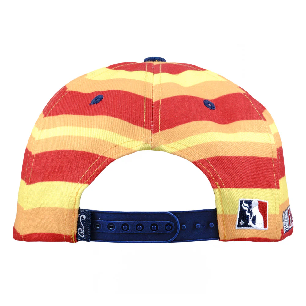 Grassroots - Hashstros Orange Striped Snapback Hat - Image 4