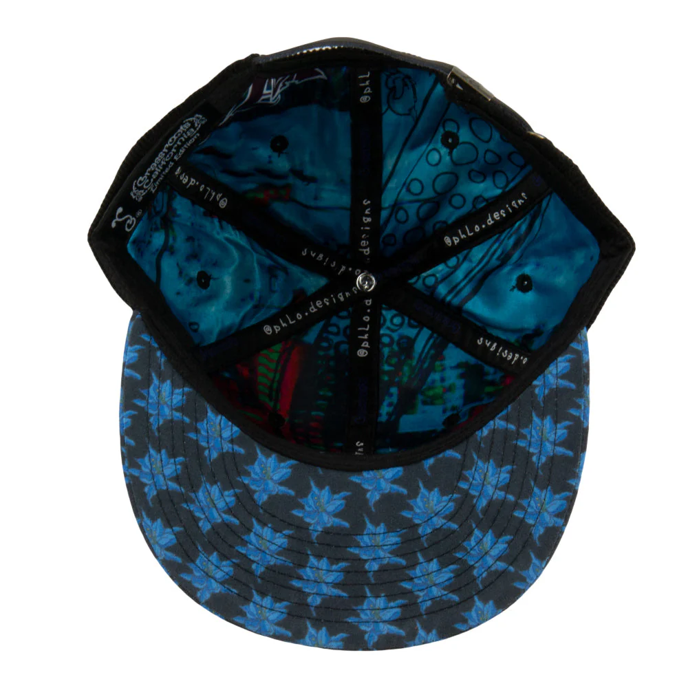 Grassroots - Phlo Designs Columbine Removable Logo Black Strapback Hat - Image 2