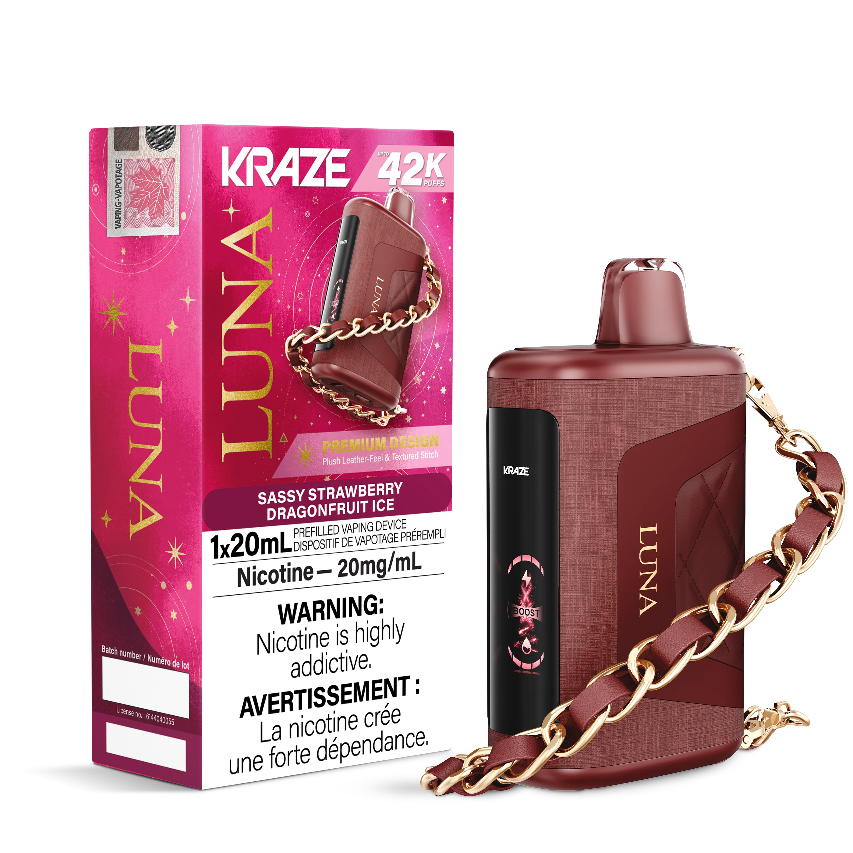 Kraze Luna - Sassy Strawberry Dragonfruit Ice