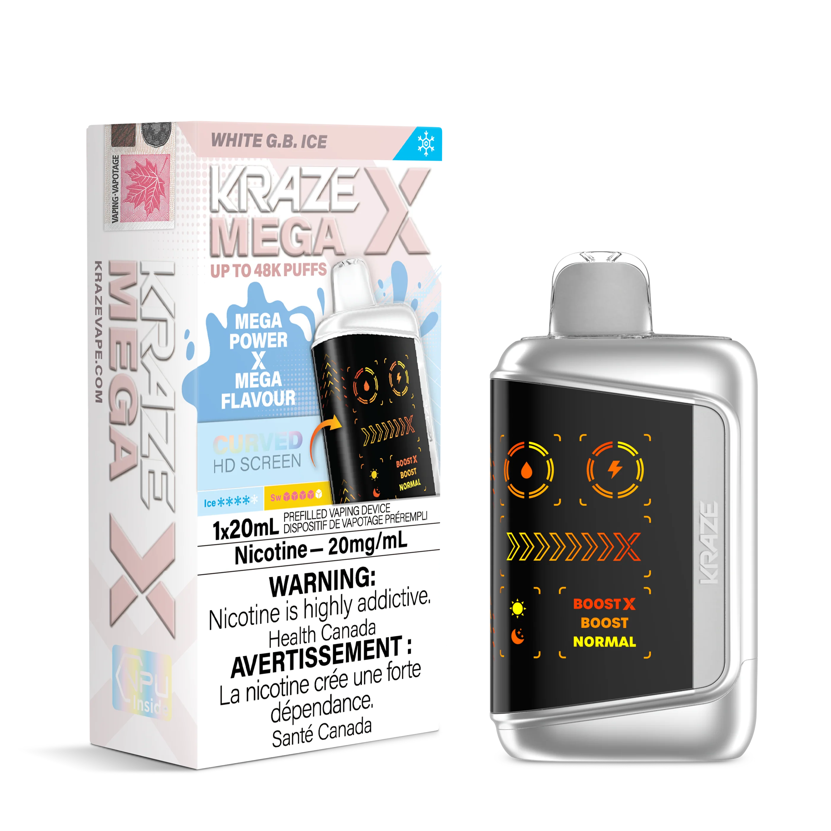 Kraze Mega X - White GB Ice