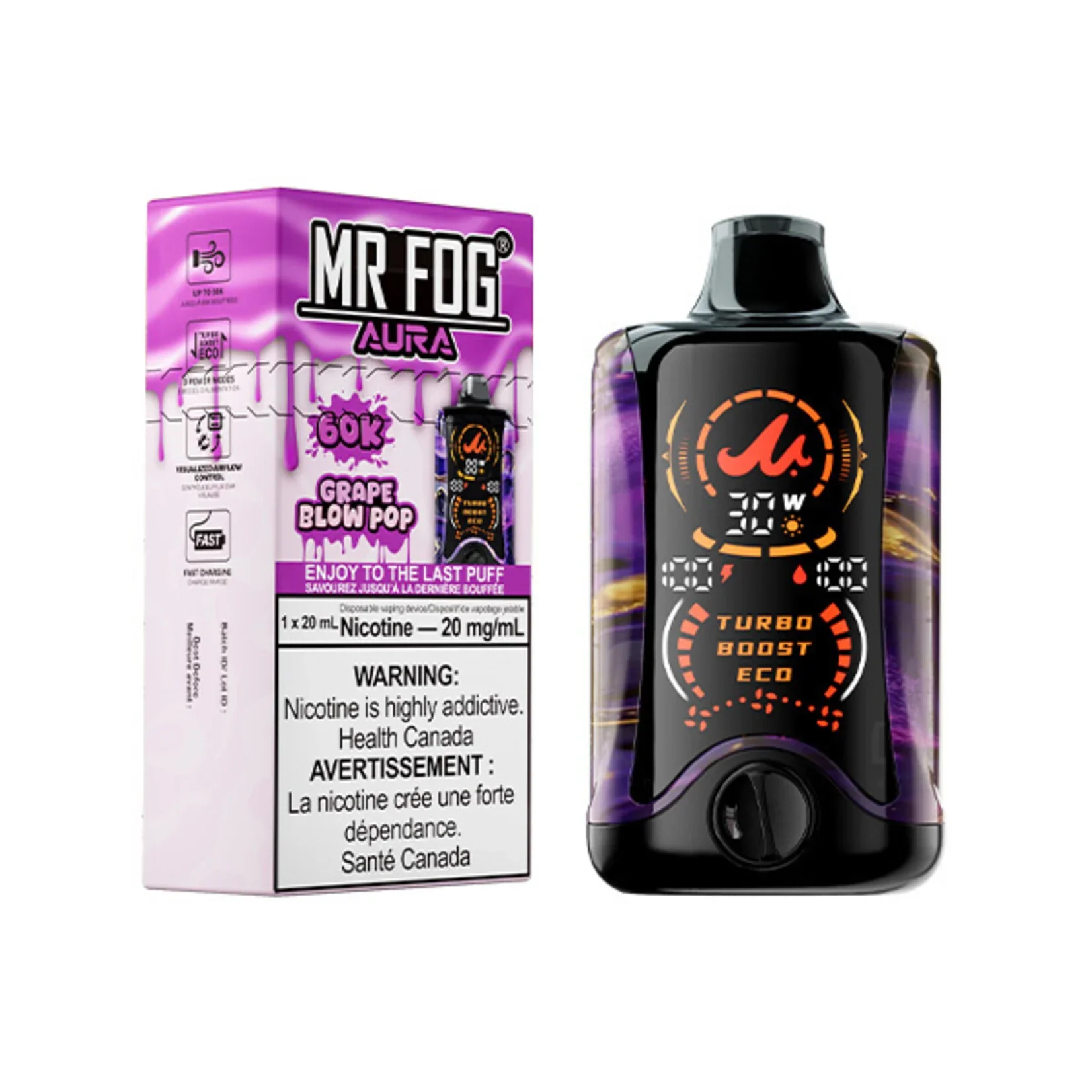 Mr Fog AURA - Grape Blow Pop